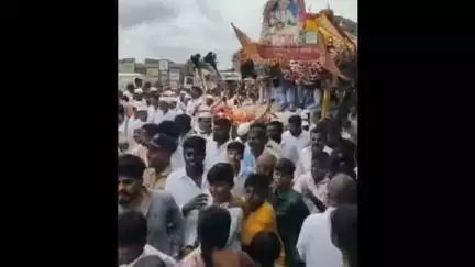 हवेली: उरुळी कांचन येथे संत तुकाराम महाराजांच्या पालखीचे उत्साहात स्वागत, पालखी विसाव्यासाठी दाखल