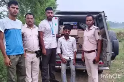 खानपुर: खानपुर में एक्साइज विभाग की टीम ने बोलेरो पर लदी शराब के साथ बोलेरो और ड्राइवर को किया गिरफ्तार