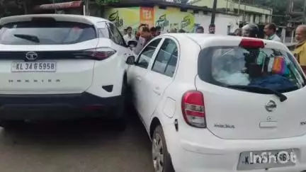 മീനച്ചിൽ: പൈക ഇടമറ്റം കവലയിൽ കാറുകൾ കൂട്ടിയിടിച്ച് അപകടം