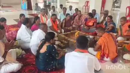 ಹಾವೇರಿ: ಹೋಮ ಹವನಗಳ ಮೊರೆ ಹೋದ ಬಿಜೆಪಿ ನೂತನ ಜಿಲ್ಲಾಧ್ಯಕ್ಷ ವಿರೂಪಾಕ್ಷಪ್ಪ, ನಗರದಲ್ಲಿ ಗಣ ಹೋಮ, ನವಗ್ರಹ ಪೂಜೆ