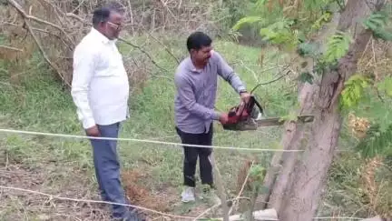 दिग्रस: नागरिकांनी वीज वितरण कार्यालयात धडक दिल्यानंतर १५ दिवसापासून बंद असलेला भवानी माता मंदिर परिसराचा वीजपुरवठा सुरू