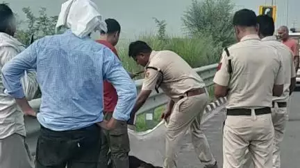 नूह: दिल्ली-मुंबई एक्सप्रेसवे पर जयसिंहपुर के पास अज्ञात वाहन की टक्कर से व्यक्ति की मौत, पुलिस ने पहचान की अपील की