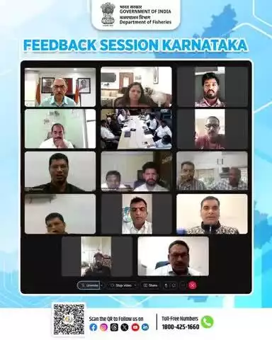Dr. Abhilaksh Likhi, Secretary, Department of Fisheries, Government of India, chaired a virtual feedback session with fishers, fish farmers, and fisheries associations from Karnataka.