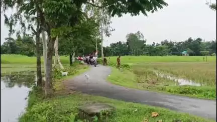 দিনহাটা ১: উত্তরবঙ্গ উন্নয়ন মন্ত্রী উদয়ন গুহর নির্দেশে ভেটাগুড়িতে বাইক মিছিল তৃণমূল কংগ্রেসের
