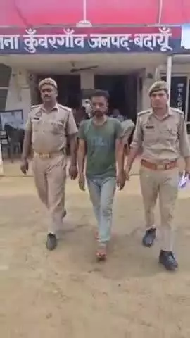 बदायूं: बदायूं की कुंवरगांव पुलिस ने एक वारंटी अभियुक्त को गिरफ्तार कर जेल भेजा