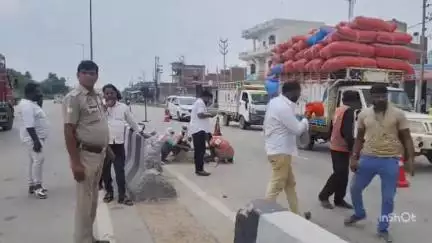 छिबरामऊ: NH 34 बिरतिया के सामने बने कट को NH 34 के अधिकारियों ने पुलिस की मौजूदगी में कराया बंद, आए दिन होते थे हादसे