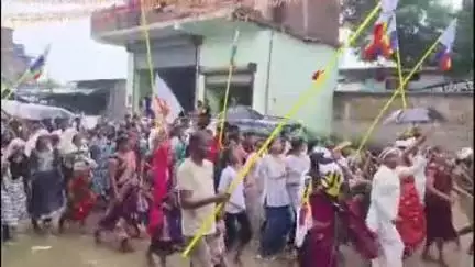 राजिम: भीगती रही बारिश, लेकिन उत्साह नहीं हुआ कम: अमलीपदर में रानी दुर्गावती बलिदान दिवस पर ऐतिहासिक रैली