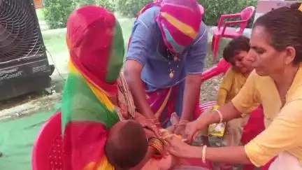 नागौर: नागौर जिले में पंडित दीनदयाल अंत्योदय संबल पखवाड़ा के तहत आयोजित किया गया टीकाकरण शिविर
