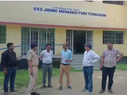 टेढ़ागाछ: टेढ़ागाछ प्रखंड में विधानसभा चुनाव के लिए केंद्रीय बलों की तैनाती को लेकर अधिकारियों ने किया निरीक्षण