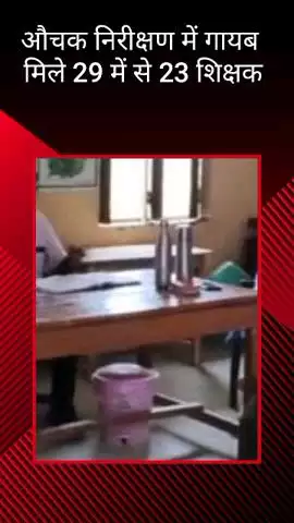 मोहनलालगंज: मोहनलालगंज में प्राथमिक विद्यालय के निरीक्षण के दौरान 29 में से 23 शिक्षक मिले गायब
