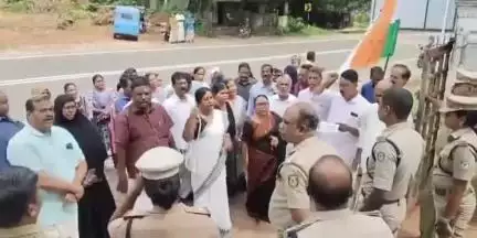 കൊട്ടാരക്കര: ഇനിയൊരു ക്വാറി അനുവദിക്കില്ല, ചടയമംഗലത്തെ പാറക്വാറി ഹിയറിങ് കേന്ദ്രത്തിലേക്ക് കോൺഗ്രസ്‌ മാർച്ച്‌
