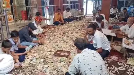 भदेसर: भादसोड़ा के शनिधाम आली मंदिर के मासिक दानपात्र से इस माह निकली 24 लाख 5 हजार की भेंट राशि