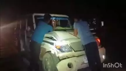 छोटी नहरिया के पास बोलेरो ने मवेशी को मारी टक्कर, मवेशी की हुई मौत व एक महिला और दो बच्चे हुए घायल