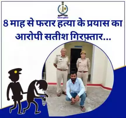#सीकर
🔸8 माह से फरार हत्या के प्रयास का आरोपी सतीश गिरफ़्तार...
#थाना_नीमकाथाना_शहर 
#TeamSikarPolice
#भारतीय_न्याय_संहिता
#नवीन_आपराधिक_कानून