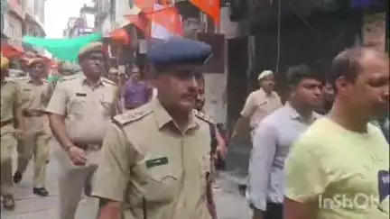 बड़गांव: उदयपुर में 27 जून को निकलने वाली भगवान जगन्नाथ रथयात्रा के मार्ग पर प्रशासन और पुलिस का रूट मार्च
