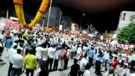पाटोदा: पाटोदा येथे संत एकनाथ महाराज यांच्या पालखीचे भव्य स्वागत करण्यात आले