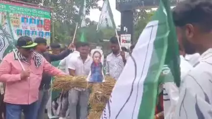 ଢେଙ୍କାନାଳ ସଦର: ଢେଙ୍କାନାଳ କଲେଜ ଗେଟ ସମ୍ମୁଖରେ ଆନ୍ଦୋଳନ ଓ ମୁଖ୍ୟମନ୍ତ୍ରୀଙ୍କ କୁଷ ପୁତଳିକା ଦାହ