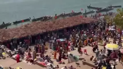खातेगांव: नेमावर अमावस्या महा पर्व पर हजारों श्रद्धालुओं ने माँ नर्मदा में स्नान किया