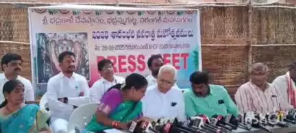 ఈనెల 26 నుండి మే 10వ తేదీ వరకు శాఖంబరి నవరాత్రి ఉత్సవాలు జరగనున్నట్లు తెలిపిన భద్రకాళి ఆలయ చైర్మన్ శివ సుబ్రహ్మణ్యం