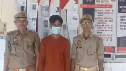 हापुड़: मोती कॉलोनी के पास पुलिस ने धारदार हथियार से जानलेवा हमला करने वाले फरार अभियुक्त को किया गिरफ्तार