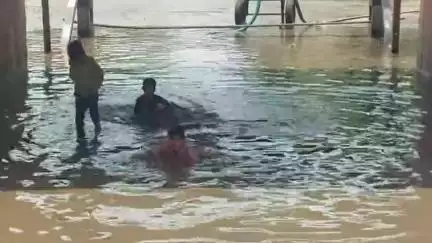 भीलवाड़ा: भीलवाड़ा में मानसून की बरसात ने प्रशासनिक दावों की पोल खोली, स्विमिंग पूल बने अंडरब्रिज, निकासी की व्यवस्था नहीं
