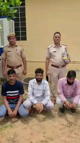 बस्सी: जोरपुरा के सरपंच पति को जेल से फोन पर जान से मारने की धमकी देने के मामले में पुलिस ने गैंग के 3 बदमाशों को किया गिरफ्तार