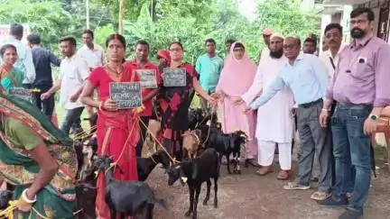 विष्णुगढ़: विष्णुगढ प्रखंड कार्यालय में मुख्यमंत्री पशुधन विकास योजना के तहत 42 लाभुकों के बीच पशुधन का वितरण