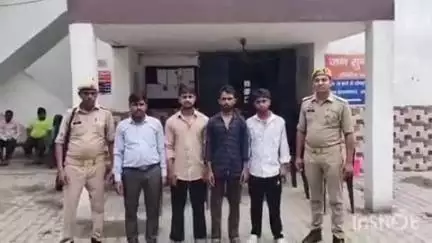 संभल: हयातनगर पुलिस ने झगड़े के मामले में वांछित 4 आरोपियों को रसूलपुर से गिरफ्तार कर न्यायालय में किया पेश