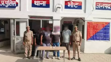 रामपुर: बुधवार को थाना भोट क्षेत्र से पुलिस ने चार जुआरियों को गिरफ्तार किया