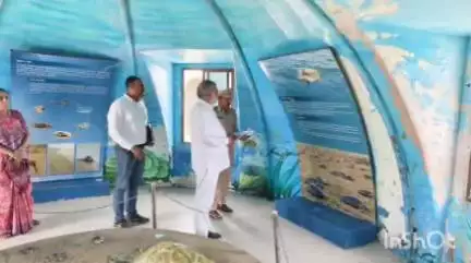 ઓખામંડળ: દેવભૂમિ દ્વારકા જિલ્લાના દરિયાકાંઠે આવેલ ઓખામઢી ખાતે કાચબા ઉછેર કેન્દ્રની મુલાકાત લીધી.
