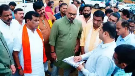 నిజామాబాద్ సౌత్: ఈనెల 29న నగరంలో పర్యటించిన కేంద్ర హోం శాఖ మంత్రి అమిత్ షా, ఏర్పాట్లను పరిశీలించిన ఎంపీ అరవింద్