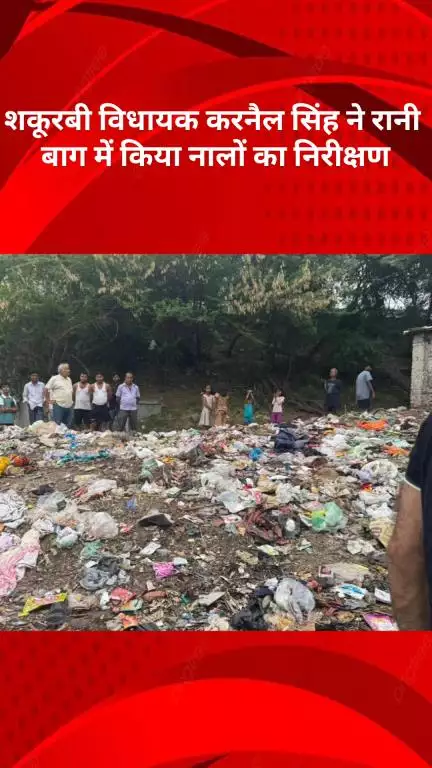 सरस्वती विहार: शकूरबस्ती विधायक करनैल सिंह ने रानी बाग में नालों का किया निरीक्षण