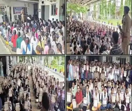 લાઠી: અધિકારીઓની ઉપસ્થિતમાં દામનગર ખાતે આવેલ નવજયોત શૈક્ષણિક સંકુલ ખાતે ટ્રાફિક અવેરનેસ કાર્યક્રમનું કર્યું આયોજન