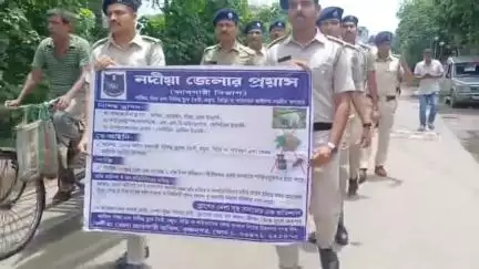 শান্তিপুর: আন্তর্জাতিক মাদক দিবসে নদীয়া জেলা পুলিশের পক্ষ থেকে মাদক বিরোধী প্রচার শান্তিপুর পুলিশ প্রশাসনের
