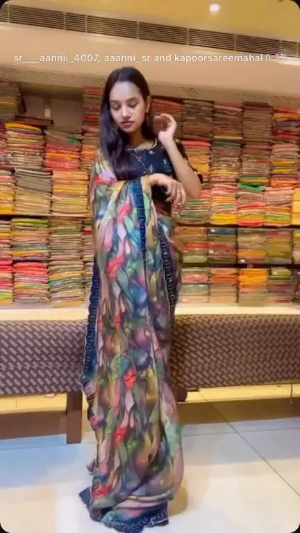 Designer printed sarees from kapoorsareemahal jwalanagar rampur