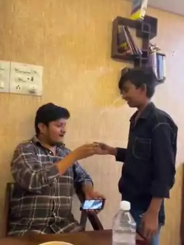 Birthday celebration in Pali Rajasthan... by niksaa don... to a random stranger... this boy enjoyed the treat..