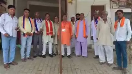 खुर्जा: खुर्जा में ढांकर रोड पर अपना दल एस ने मनाया साहू जी महाराज का जन्म दिवस