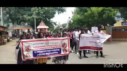 மேட்டுப்பாளையம்: பெரியநாயக்கன்பாளையத்தில் காவல்துறை சார்பில் போதைக்கு எதிரான விழிப்புணர்வு பேரணி நடைபெற்றது