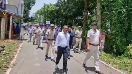 সন্দেশখালি ২: বিশ্ব তামাক মুক্ত দিবস উপলক্ষে সন্দেশখালি এলাকায় রেলি করলেন সন্দেশখালি থানার পুলিশ কর্মীরা