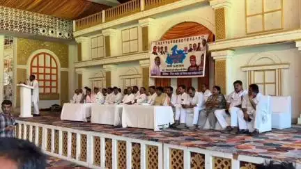 भिंड नगर: गीतांजलि गार्डन में संगठन सृजन अभियान के तहत कार्यकर्ता बैठक का आयोजन