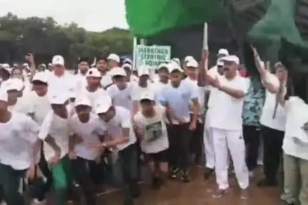 कांके: मोरहाबादी से अल्बर्ट एक्का चौक तक मादक पदार्थों के विरुद्ध जागरूकता को लेकर मैराथन दौड़ का आयोजन किया गया