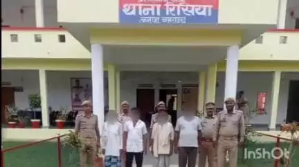 नानपारा: रिसिया पुलिस ने मारपीट और शांति भंग के मामले में 4 वारंटियों को किया गिरफ्तार
