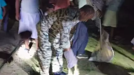भिंड: बमनपुरा गांव में घुसा मगरमच्छ, ग्रामीणों में फैली दहशत