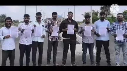 ఇబ్రహీంపట్నం: హెచ్ఎండిఏ లేఅవుట్ కోసం గతంలో ఎమ్మార్వో ఆర్డీవో ఇచ్చిన సంతకాలు చెల్లవని అధికారులు చెప్పడంతో బాధితులు నిరసన