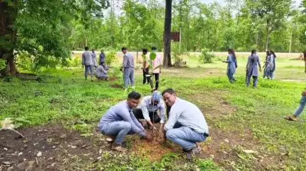 शासकीय औद्योगिक प्रशिक्षण संस्था, मानपुर में 'माँ के नाम' अभियान के तहत वृक्षारोपण कार्यक्रम संपन्न