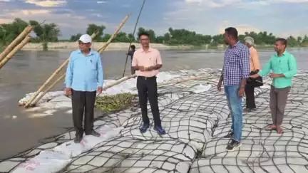 दरभंगा: बाढ़ सुरक्षा के लिए प्रयास: दरभंगा में 23 स्थलों पर कटाव रोकने का कार्य किया गया