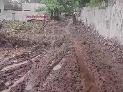 Gram Panchayat mein road per gandgi ka mahaul