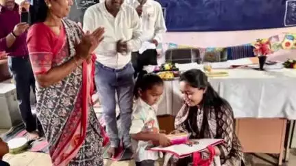નાંદોદ: નાંદોદ તાલુકાના હાંડી,ઢોચકી અને દઢવાડા ગામે આવેલ ખાતે શાળા પ્રવેશોત્સવ - 2025 ની ઉજવણી આરોગ્ય સમિતિ ના ચેરમેન ઉપસ્થિત.