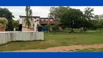 पुलिस केंद्र, सारण में पी०टी० एवं जनरल परेड का आयोजन