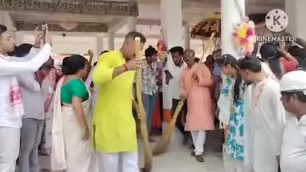 অমরপুর: উদয়পুর শ্রী শ্রী জগন্নাথ মন্দিরের রথযাত্রার দড়ির টানে অংশগ্রহণ করে রাজ্যের অর্থমন্ত্রী প্রণজিৎ সিংহ রায়